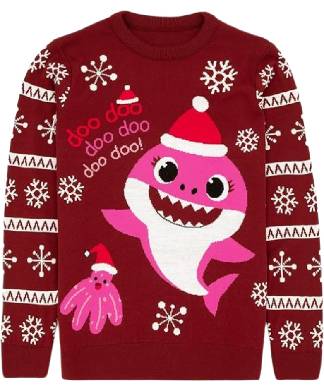 Baby Shark Red Knitted Mommy Christmas Jumper