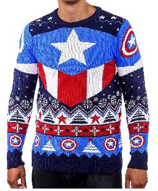 Captain America Marvel Christmas Jumper