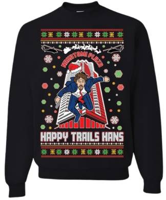 Die Hard Nakatomi Plaza Happy Trails Hans Christmas Jumper