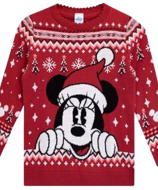 Disney Girls Minnie Mouse Christmas Jumper