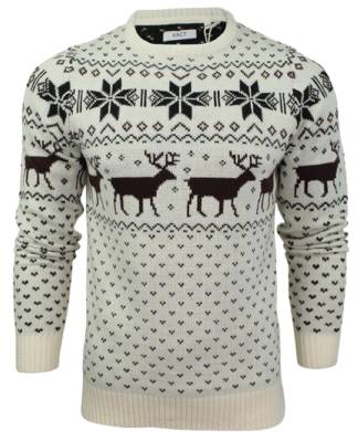 Ecru Nordic Fairisle Crew Neck Christmas Jumper