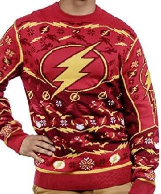 Flash DC Superhero Christmas Jumper