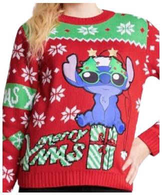 Girls 7-14Y Disney Stitch Festive Christmas Jumper