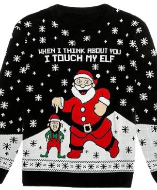 I Touch My Elf Ugly Christmas Jumper