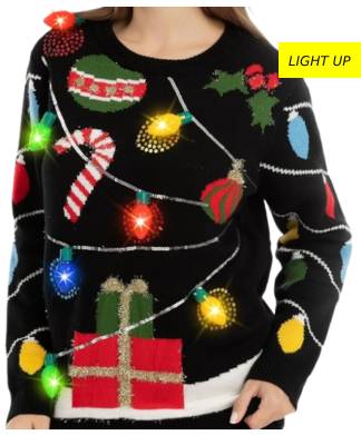 JOYIN Light Up String Christmas Sweater