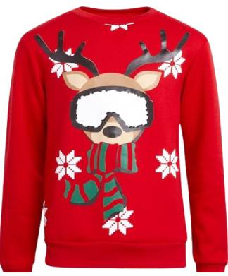 Kids Cool Reindeer Christmas Jumper