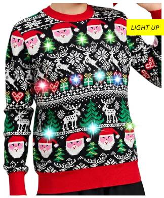 Kids LED Light Up Christmas Bulb Knitted Jumper (1)