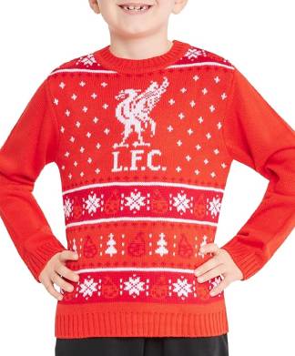 Kids Liverpool FC Christmas Jumper