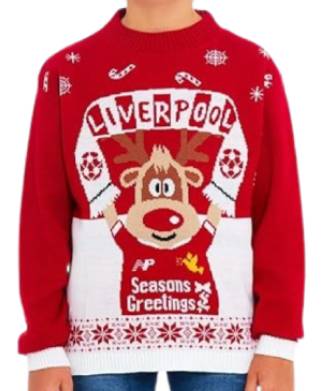 Kids Liverpool Football Christmas Jumper