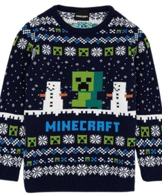 Kids MInecraft Knitted Christmas Jumper