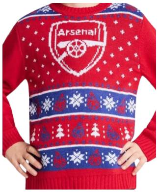 Kids Red Arsenal F.C. Christmas Jumper