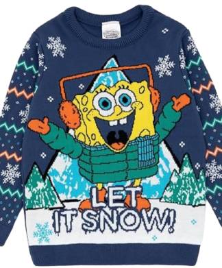 Kids SpongeBob Let it Snow Christmas Jumper