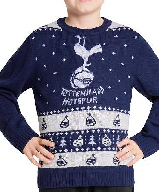 Kids Tottenham Hotspur Spurs Christmas Jumper