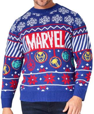 Marvel Blue Christmas Jumper