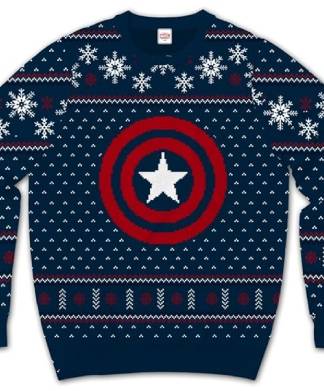 Marvel Captain America Shield Ugly Christmas Jumper