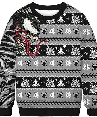 Marvel Venom Grey Christmas Jumper