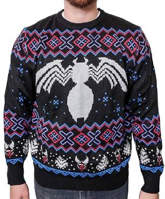 Marvel Venom Symbol Licensed Christmas Jumper