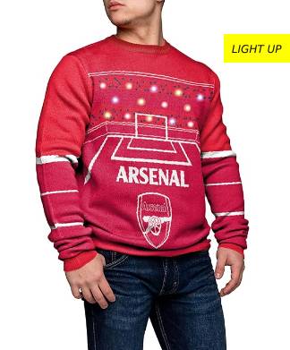 Mens Arsenal Light Up Christmas Jumper