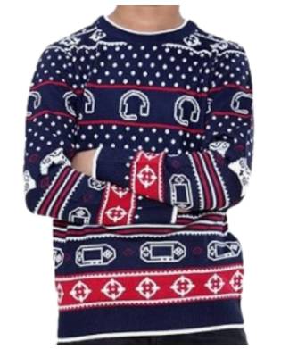 NOROZE Kids Navy Gaming Christmas Jumper