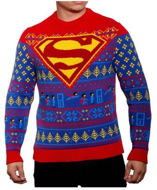 Official Superman Knitted Christmas Jumper