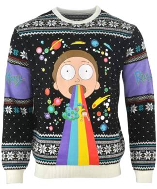 Rick and Morty Rainbow Christmas Jumper