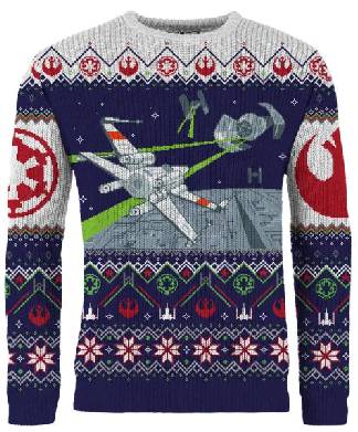 Star Wars X-Wing v TIE Fighter Christmas Jumper