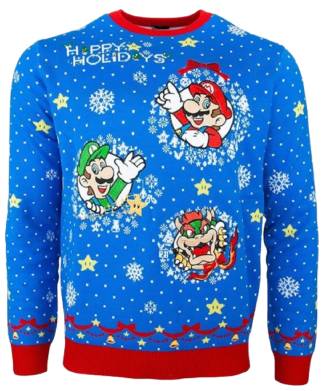 Super Mario Happy Holidays Christmas Jumper