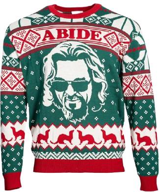 The Big Lebowski Dude Abide Marmot Bowling Christmas Jumper