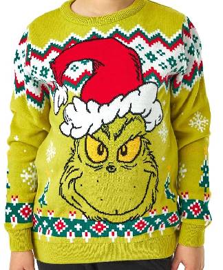 The Grinch Kids Green Christmas Jumper