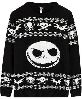 The Nightmare Before Christmas Jack Skellington Knitted Jumper Black