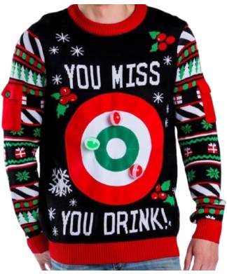 Tipsy Elves You Miss You Drink Velcro Balls Game Jumper