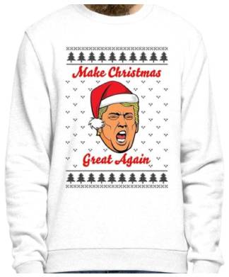 Trump Make Christmas Great Again White Jumper