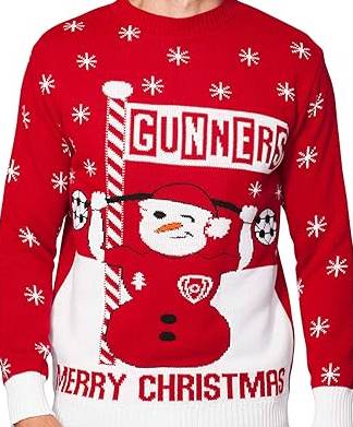 Unisex Gunners Snow Man Christmas Jumper