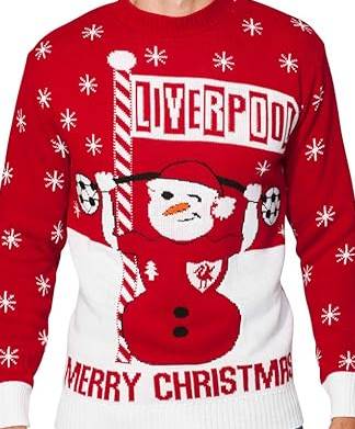 Unisex Liverpool Snow Man Christmas Jumper