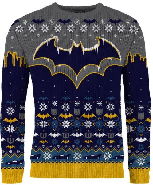 Batman Navy Blue Christmas Jumper