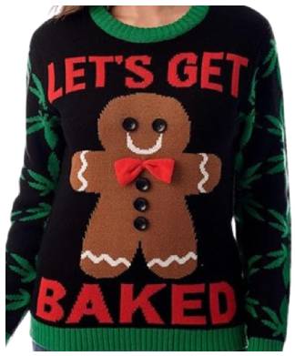 followme Lets Get Baked Christmas Jumper