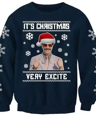 Borat Very Excite Christmas Jumper