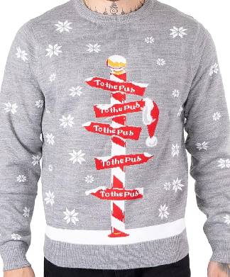 Christmas To The Pub Sign Jumper