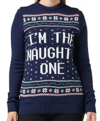 Couples Im The Naughty One Navy Christmas Jumper