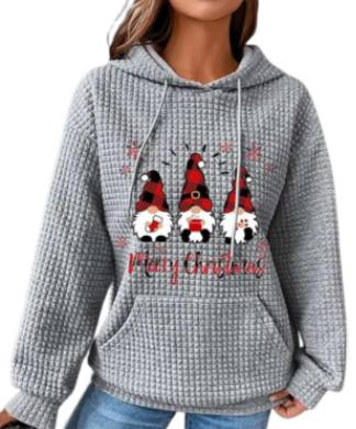 Cute Homely Grey Merry Christmas Jumper