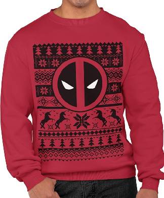 Deadpool Inspired Red Christmas Jumper