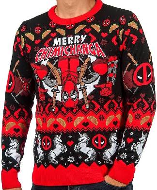 Deadpool Upside Down Merry Chimichanga Jumper