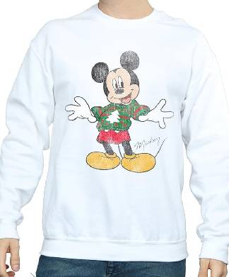 Disney Men's Mickey Mouse Vintage Christmas Jumper