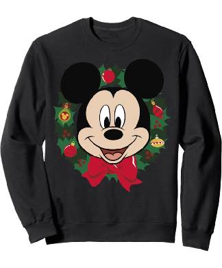 Disney Mickey Mouse Christmas Wreath Jumper