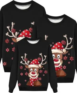 Family Matching Winter Warm Reindeer Jumpers