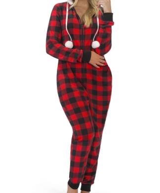 Getup Women Plaid Xmas Pyjamas