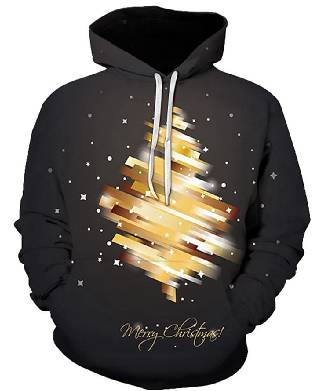 Golden Tree Merry Christmas Hoodie