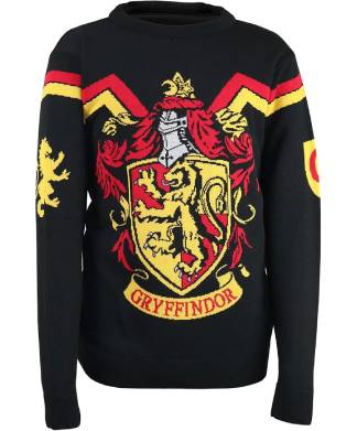 Harry Potter Gryffindor Crest Knitted Christmas Jumper Large