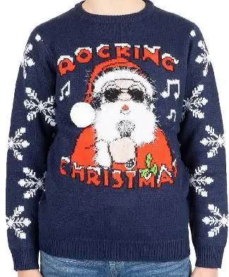 Kids Rocking Christmas Santa Jumper