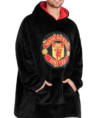 Man Utd Oversized Sherpa Fleeced Hoodie Blanket